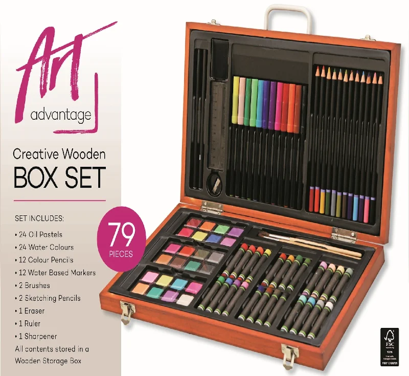 Canvas panels for landscape painting in various sizes​ Art Advantage Creative Wooden Box