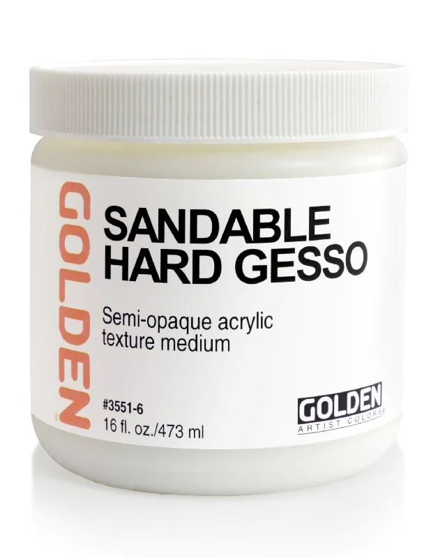 Punch - needle art supplies for making textured artworks​ Golden Sandable Hard Gesso
