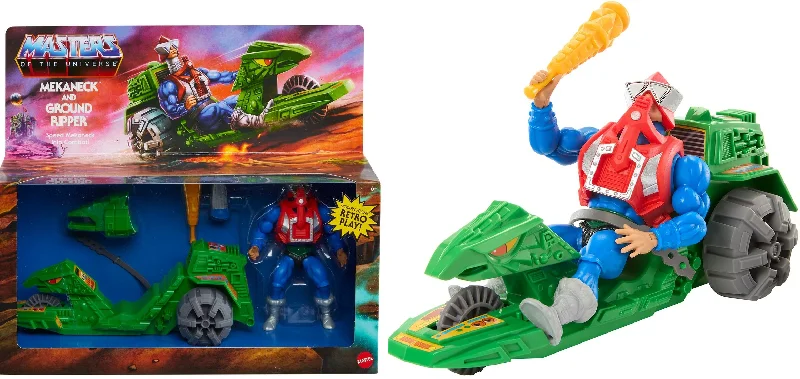 Halo Spartan Action Figures​ Masters of the Universe Origins Ground Ripper and Mekaneck 5.5" Inch Action Figure & Vehicle - Mattel