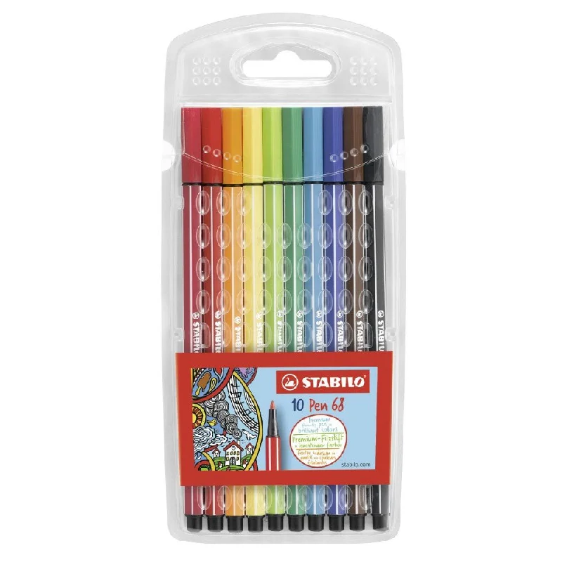 Handicraft supplies for making personalized jewelry boxes​ Stabilo Pen 68 - Pack Of 10