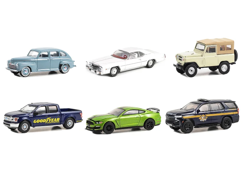 Construction - site model toys with workers and equipment​ "Anniversary Collection" Set of 6 pieces Series 16 1/64 Diecast Model Cars by Greenlight