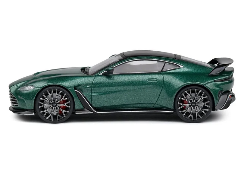Dollhouse model toys with detailed furniture for imaginative play Aston Martin V12 Vantage Racing Green Metallic with Black Top 1/43 Diecast Model Car by Solido Dollhouse model toys with detailed furniture for imaginative play Aston Martin V12 Vantage Racing Green Metallic with Black Top 1/43 Diecast Model Car by Solido