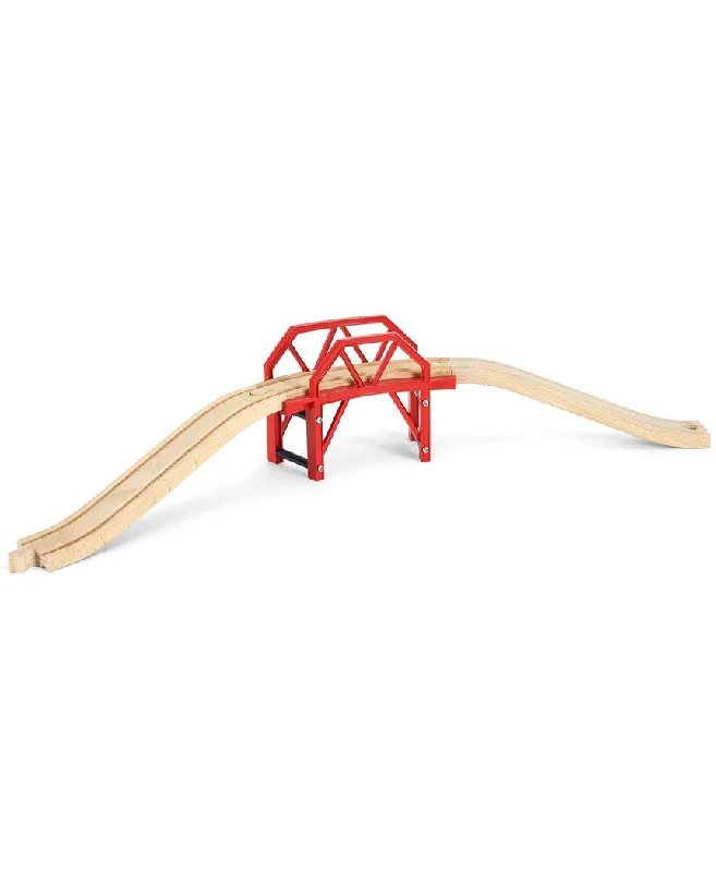 Wooden play libraries for reading pretend​ Brio Curved Bridge