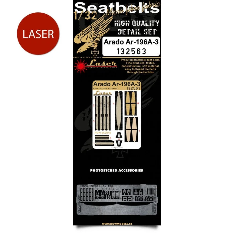 Ship model toys for maritime history lovers to build HGW 1/32 scale Arado Ar 196A-3 Seatbelts - 132563 Ship model toys for maritime history lovers to build HGW 1/32 scale Arado Ar 196A-3 Seatbelts - 132563