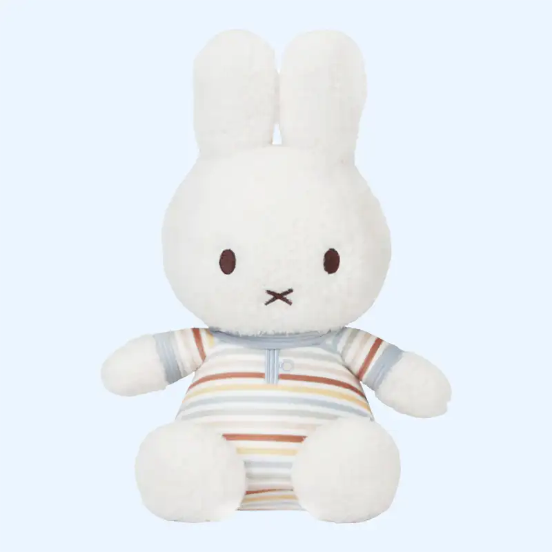 Wooden crib toys for baby entertainment​ Miffy Bunny Cuddle Toy 25cm - Vintage Sunny Stripes