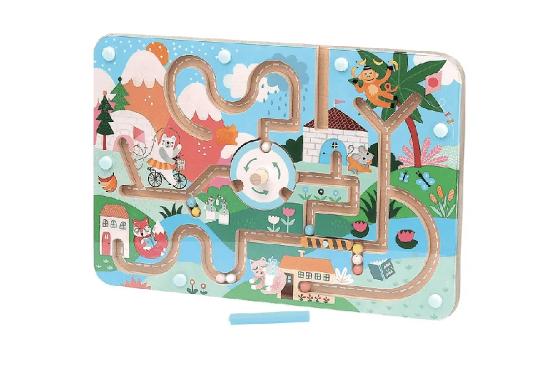 Wooden sorting toys for learning colors and shapes​ Magnetic Labyrinth / Maze