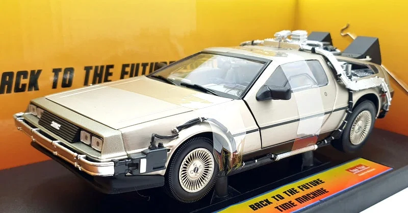 RC cars with off - road capabilities for rough terrains​ Sun Star 1/18 Scale Model Car 2711 - Deloren Back To The Future - Silver