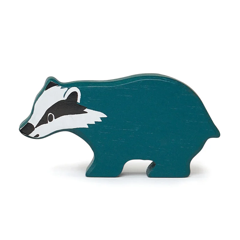Wooden toy cars with smooth - rolling wheels​ Tender Leaf Badger Wooden Animal