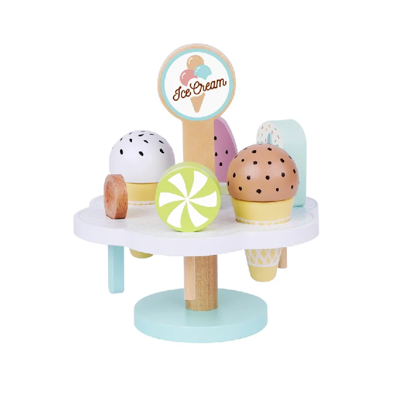 Wooden dollhouses with detailed furniture​ Wooden Ice Cream Set