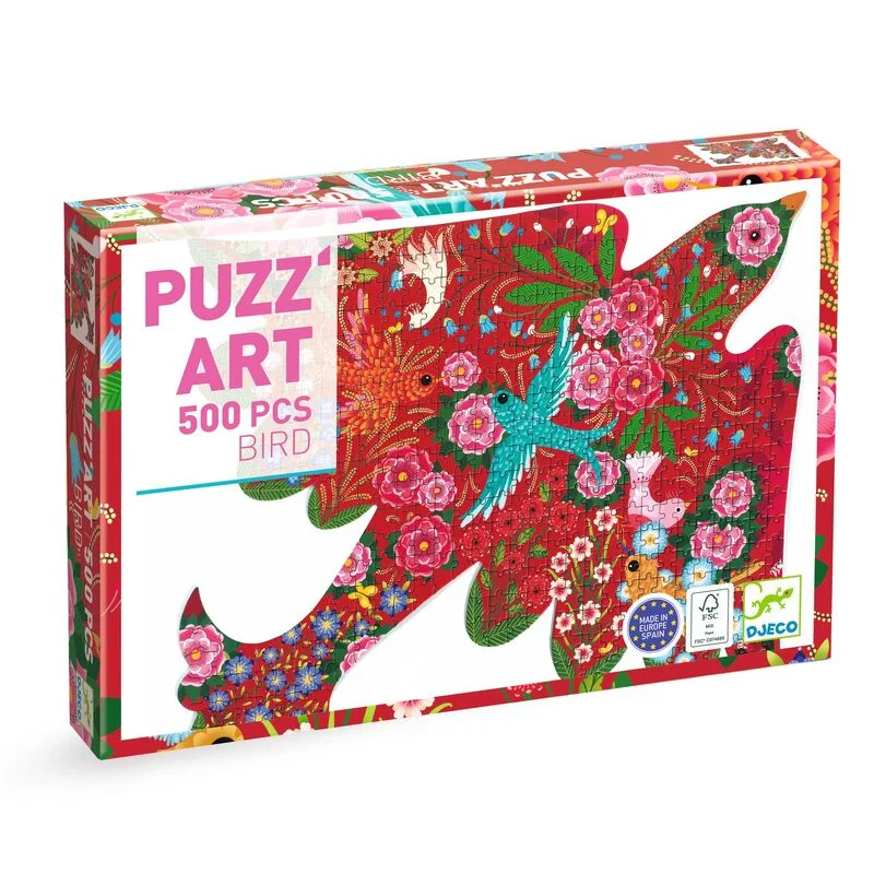 Puzzle - shaped storage boxes for keeping items organized​ Bird Art Puzzle  - 500 Piece