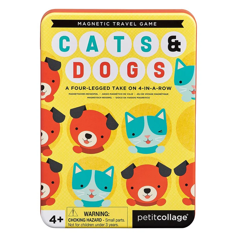 Braille - compatible puzzles for visually - impaired users​ Cats & Dogs Game Tin