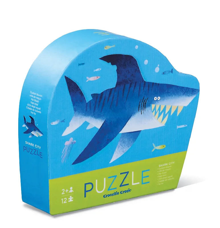 Toddler - friendly puzzles with large pieces Crocodile Creek 12 Piece Mini Puzzle Shark City Toddler - friendly puzzles with large pieces Crocodile Creek 12 Piece Mini Puzzle Shark City