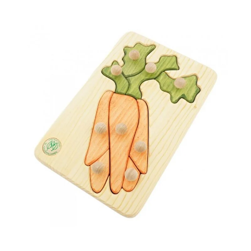 Puzzle - based musical instruments with puzzle - related features​ Drei Blatter Wooden Peg Puzzle - Carrot