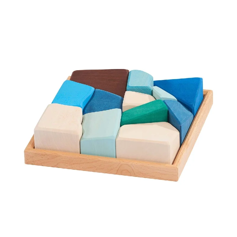 Miniature puzzles for keychain or pocket - sized fun​ Gluckskafer Wooden Blocks - Winter
