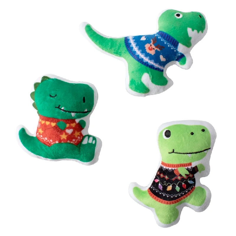 Educational plush toys for toddler development​ Mini Christmas Sweater Weather Rex, Dog Squeaky Plush toy