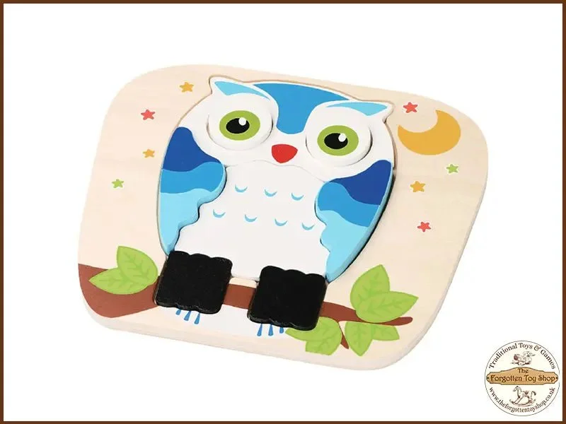 Puzzle - themed wall decals for quick home decor changes​ Owl Raised Puzzle