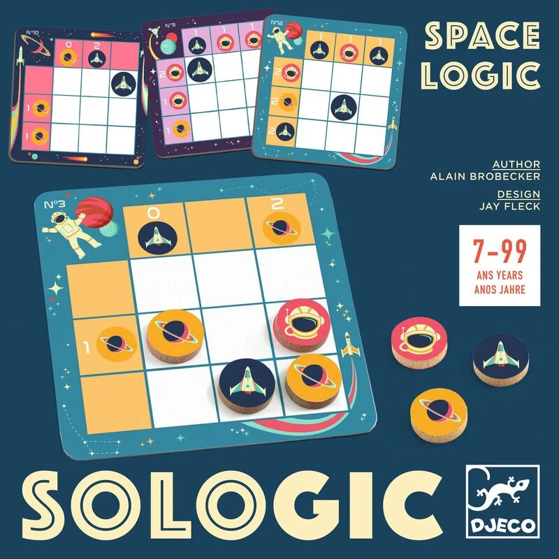 Puzzle books with multiple puzzle types​ Space Sologic Game