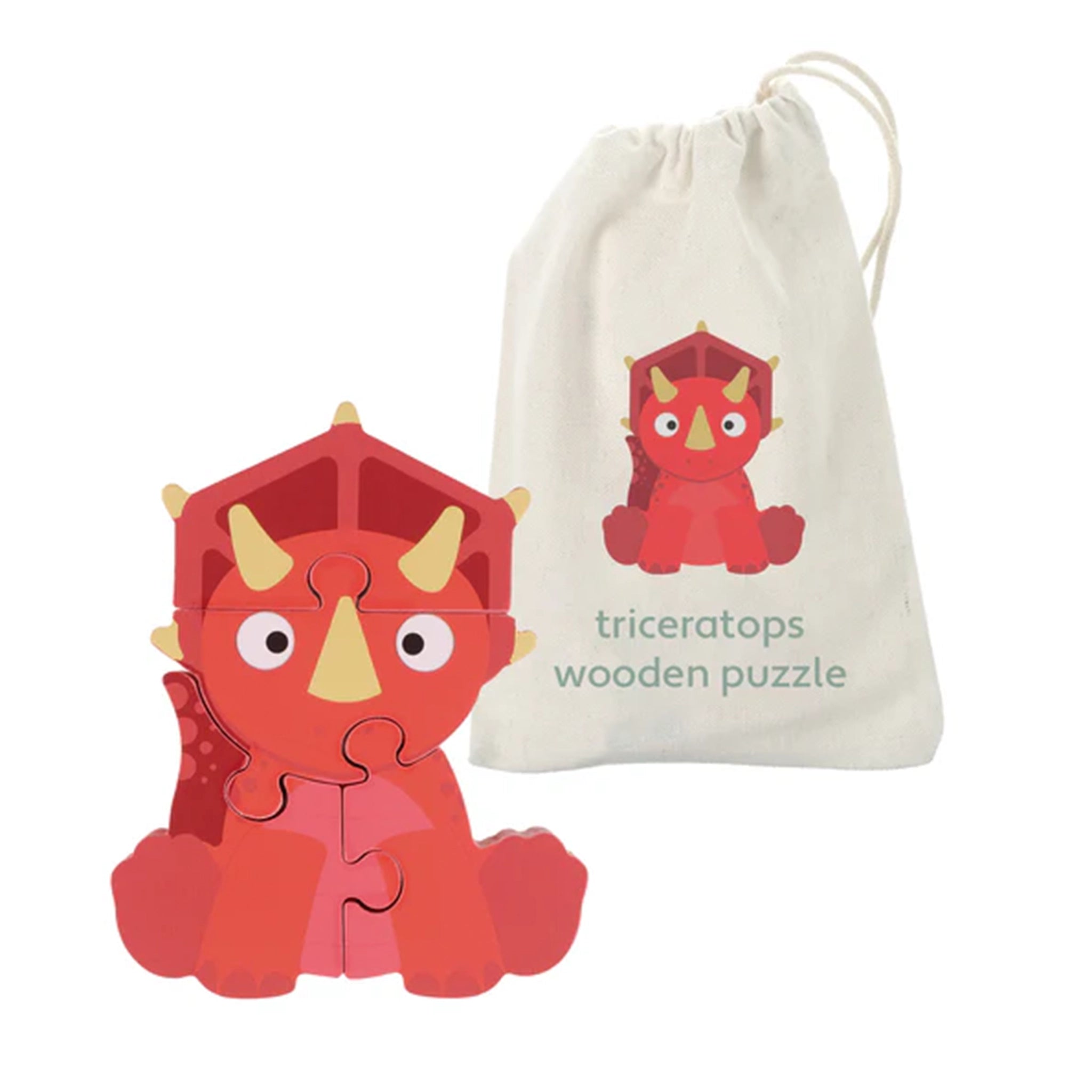 Puzzle - based escape - the - room party kits for home parties​ Triceratops Wooden Puzzle