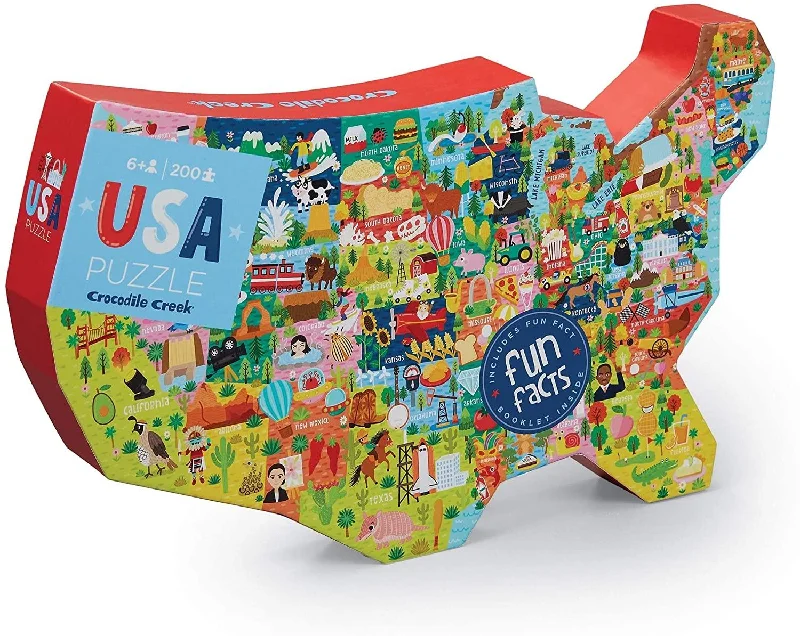 Puzzle - themed boardroom decor for corporate spaces​ USA 200PC SHAPED PUZZLE
